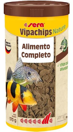 Imagem de Ração Para Peixes De Fundo Vipachips Nature 370g Sera