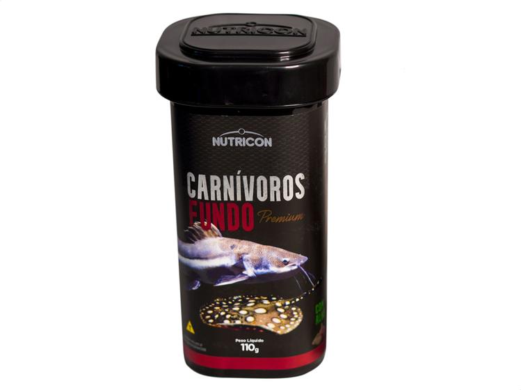 Imagem de Ração Para Peixes Nutricon Carnivoros Fundo c/ alho 110gr