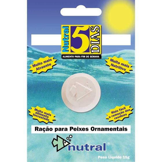 Imagem de Ração Para Peixes Ornamentais Nutral 5 Dias Alimento Para Férias 8g