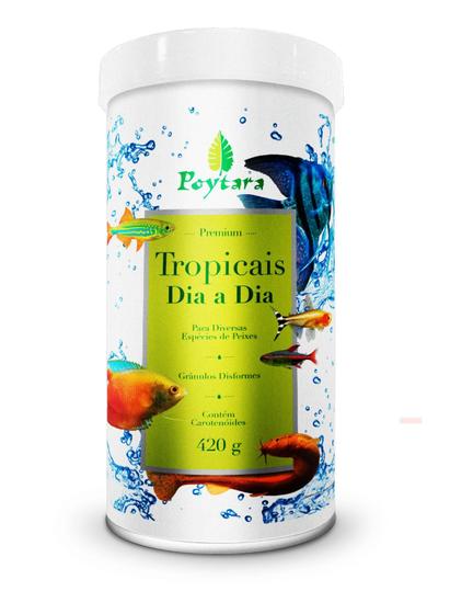 Imagem de Ração Para Peixes Poytara Tropicais Dia A Dia 420 G