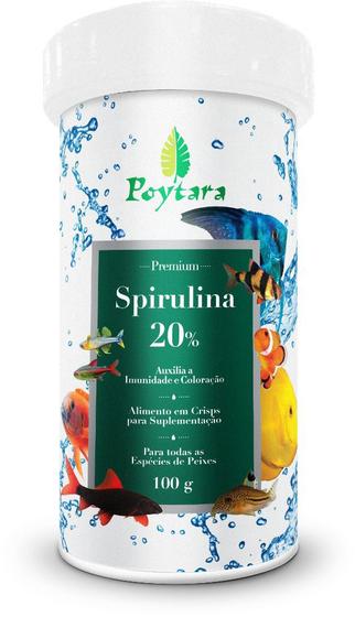 Imagem de Ração Para Peixes Spirulina 20% 100g - Poytara