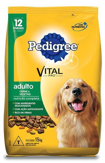 Ração Pedigree Carne e Vegetais para Cães Adultos - 15 Kg Menor preço em Ração Pedigree Carne e Vegetais para Cães Adultos - 15 Kg