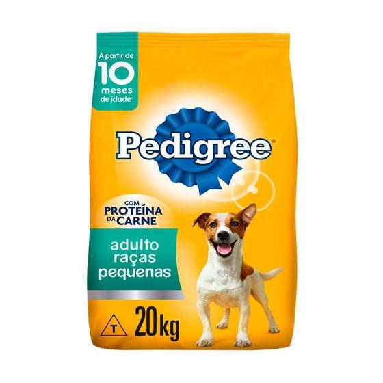 Imagem de Ração Pedigree para Cães Adultos de Porte Pequeno e Mini Sabor Carne e Vegetais - 20Kg