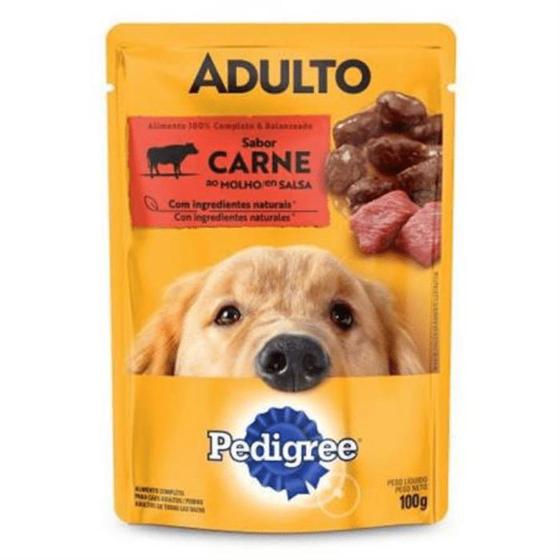 Imagem de Ração Pedigree Sachê Adulto Raças Médias e Grandes Carne ao Molho