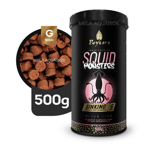 Imagem de Ração Peixes De Fundo Poytara Squid Monsters Sinking G 500G