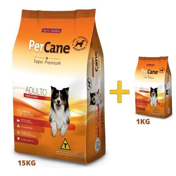 Ração Percane Super Premium Adultos Todas As Raças 15+1KG FREE Menor preço em Ração Percane Super Premium Adultos Todas As Raças 15+1KG FREE