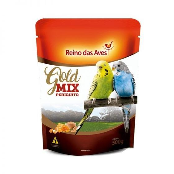 Imagem de Ração Periquito Reino das Aves Gold Mix 500g