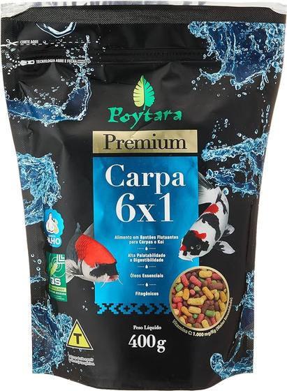 Imagem de Ração Poytara 6x1 400g - Mix De Alimento Premium Para Carpas