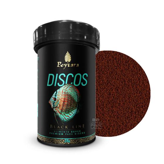 Imagem de Ração Poytara Discos Black Line Acará Discos Crisps 35g