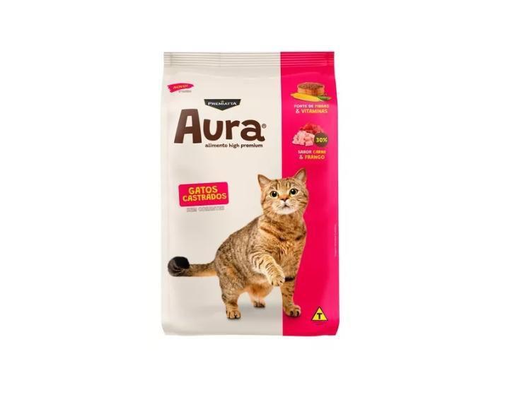 Imagem de Ração Premiatta Aura 3Kg Gatos Castrados Carne E Frango