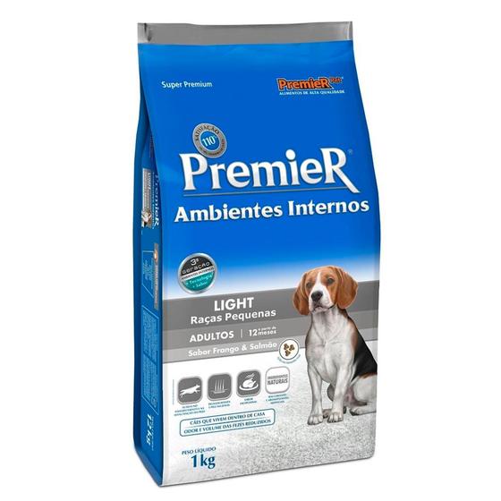 Imagem de Ração Premier Ambientes Internos Cães Adultos Light 1kg