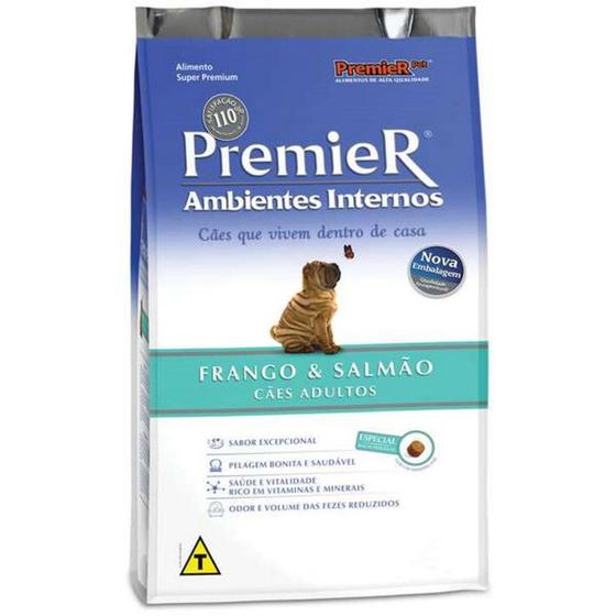 Imagem de Ração Premier Ambientes Internos Frango e Salmão Adultos 2,5 kg - PremieR Pet