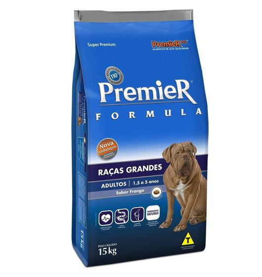 Imagem de Ração Premier Cães Adultos De Raças Grandes Frango 15 Kg