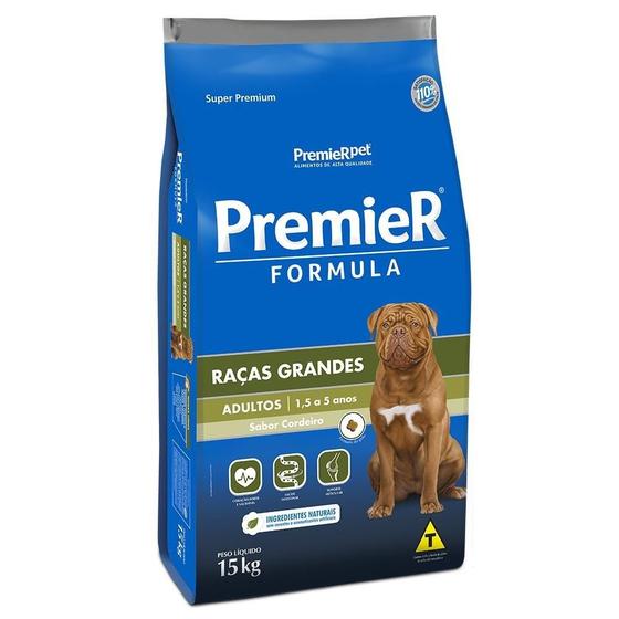 Imagem de Ração Premier Formula Carne de Cordeiro para Cães Adultos de Raças Grandes e Gigantes - 15 Kg