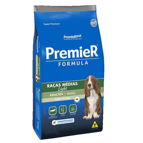 Imagem de Ração Premier Formula Light Adulto Raças Médias Frango 15kg