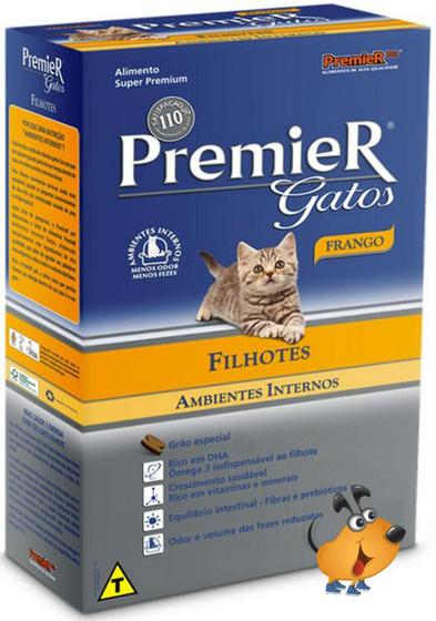 Imagem de Ração Premier Gatos Ambientes Internos Frango Filhotes 1,5 kg - PremieR Pet