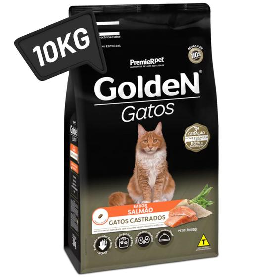 Imagem de Ração Premier Golden Formula Gatos Castrados Salmão 10,1kg