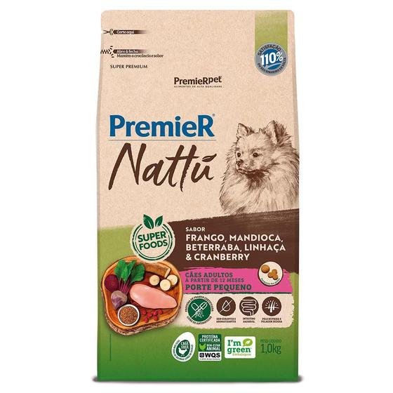 Imagem de Ração Premier Nattu Cães Adultos P Frango E Mandioca 1Kg