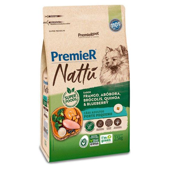 Imagem de Ração Premier Nattu Para Cães Adultos de Pequeno Porte Sabor Abóbora - PremieR Pet