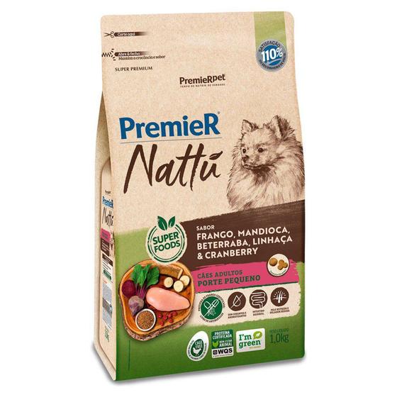 Imagem de Ração Premier Nattu Para Cães Adultos de Pequeno Porte Sabor Mandioca - PremieR Pet