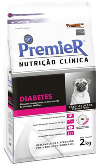 Ração Premier Nutrição Clinica Cães Diabetes 2kg - Ração Seca para ...