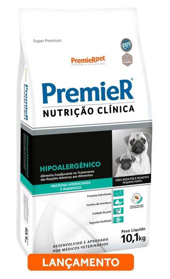 Imagem de Ração Premier Nutrição Hipoalergênico para Cães de Pequeno Porte com Proteína Hidrolisada e Mandioca