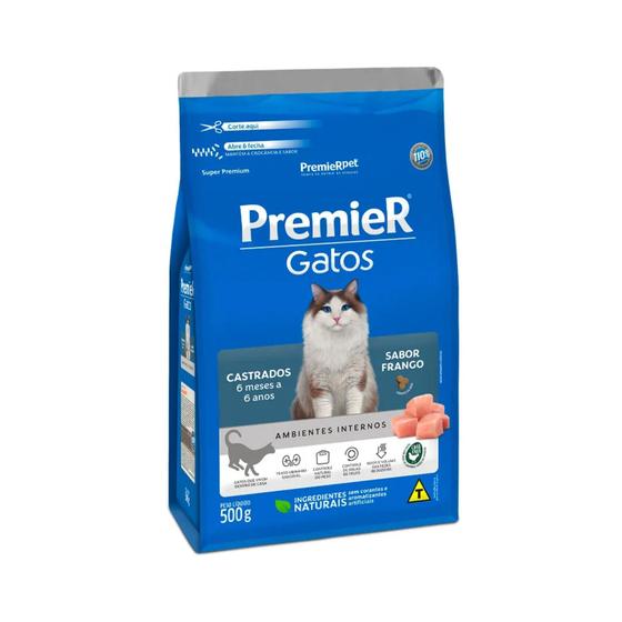 Ração Premier para Gatos Castrados de 6 meses a 6 anos Sabor Frango Imagem de Ração Premier para Gatos Castrados de 6 meses a 6 anos Sabor Frango