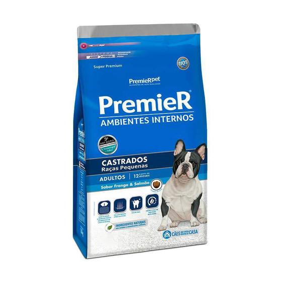 Ração Premier Pet Ambiente Internos Cães Adultos Castrados Sabor Frango e Salmão 12 Kg Menor preço em Ração Premier Pet Ambiente Internos Cães Adultos Castrados Sabor Frango e Salmão 12 Kg