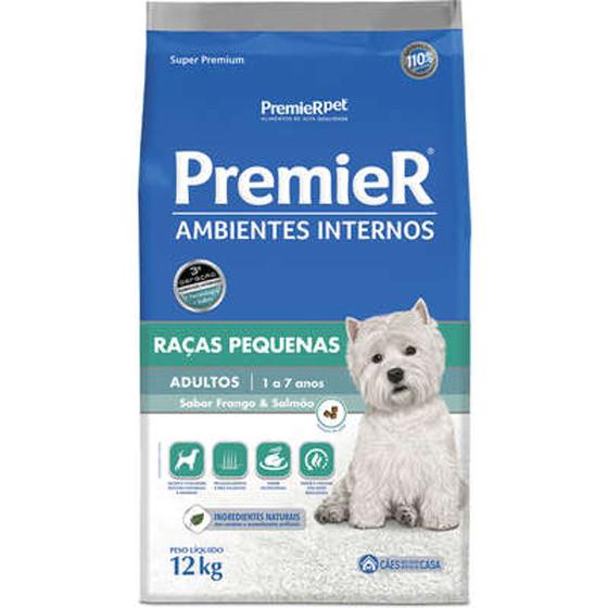 Ração Premier Pet Ambientes Internos Cães Adultos Raças Pequenas Frango/Salmão 12kg Menor preço em Ração Premier Pet Ambientes Internos Cães Adultos Raças Pequenas Frango/Salmão 12kg