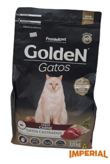 Imagem de Ração Premier Pet Golden para Gatos Adultos Castrados 3kg