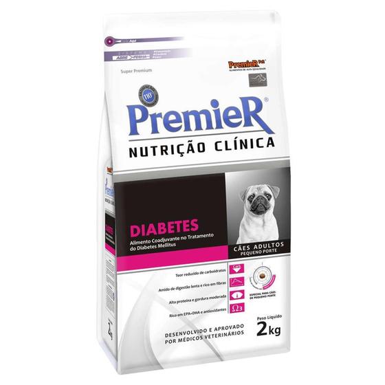 Imagem de Ração Premier Pet Nutrição Clínica Diabetes para Cães Adultos Pequeno Porte 2kg