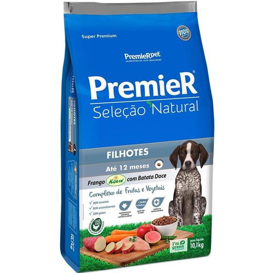 Imagem de Ração Premier Pet Seleção Natural Frango Korin com Batata Doce Cães Filhotes Raças Médias - 10,1 Kg