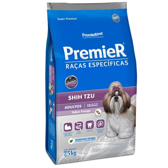 Imagem de Ração Premier Raças Específicas Para Cães Shih Tzu Adultos Sabor Frango 7,5 Kg