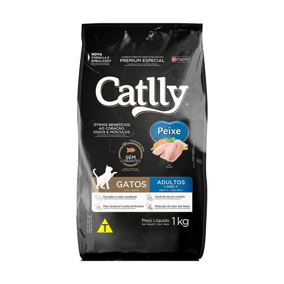 Imagem de Ração Premium Especial Catlly para Gatos Adultos Peixe 1 Kg 