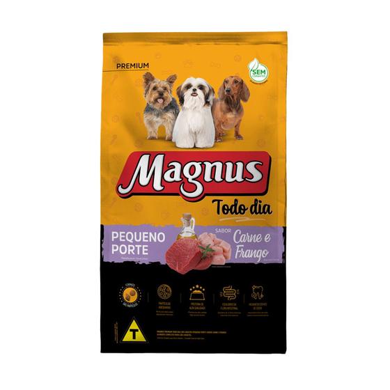 Imagem de Ração Premium Magnus Todo dia Cães Porte Pequeno Adulto Carne e Frango 10,1kg