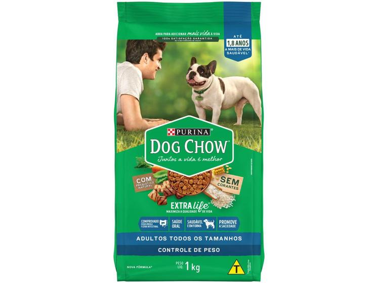 Imagem de Ração Premium para Cachorro Dog Chow ExtraLife - Adulto Carne Frango e Arroz 1kg