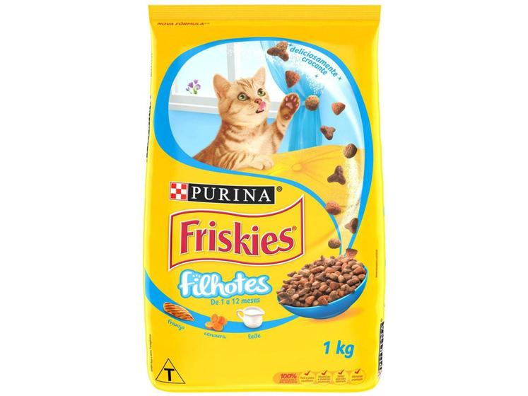 Imagem de Ração Premium para Gato Friskies - Frango Cenoura e Leite Filhote 1kg