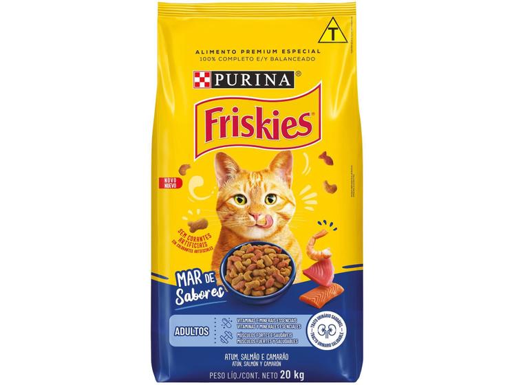 Imagem de Ração Premium para Gato Friskies - Peixes e Frutos do Mar Adulto 20kg