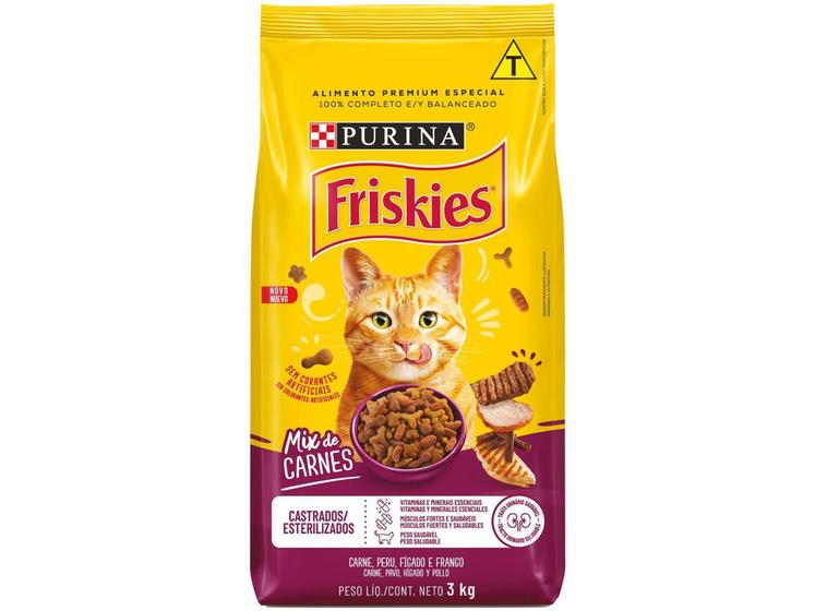 Imagem de Ração Premium para Gato Purina Friskies - Mix de Carnes Adultos 3kg