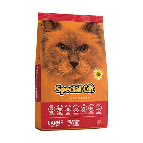 Imagem de Ração Premium Special Cat para Gatos Adultos Sabor Carne - 20kg