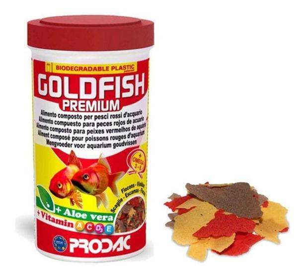 Imagem de Ração Prodac Goldfish Flakes 32g - Especial Para Kinguios