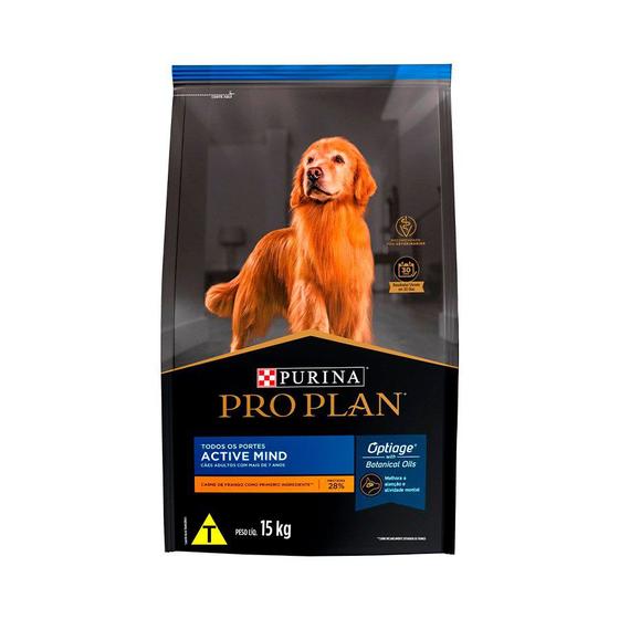 Imagem de Ração Proplan Active Mind para Cães Adultos 7+ Sabor Frango - 15kg