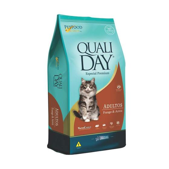 Imagem de Ração Qualiday para Gatos Adultos Sabor Frango - 3kg