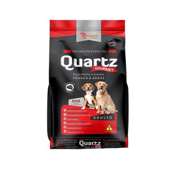 Ração Quartz Gourmet 15Kg - Cães Adultos Raças Médias e Grandes - Sabor Frango e Arroz Menor preço em Ração Quartz Gourmet 15Kg - Cães Adultos Raças Médias e Grandes - Sabor Frango e Arroz