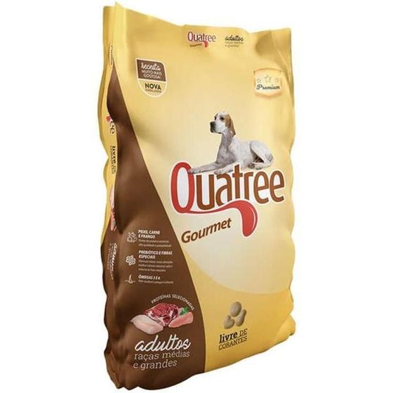 Imagem de Ração Quatree Gourmet Cães Adultos Raças Médias e Gran 15kg