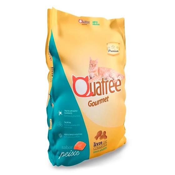 Imagem de Ração Quatree Gourmet Gatos Adultos Peixe 20kg