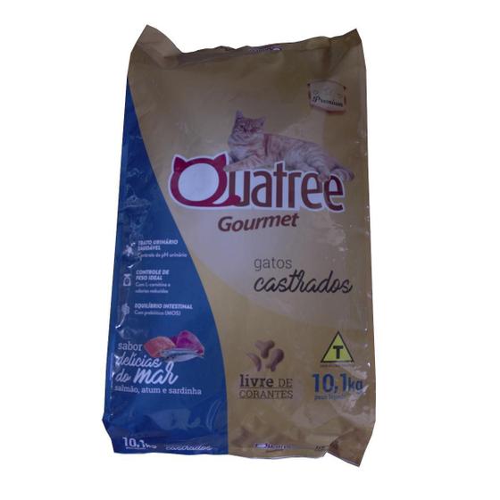 Imagem de Ração Quatree Gourmet Gatos Castrados Delícias Do Mar 10,1Kg