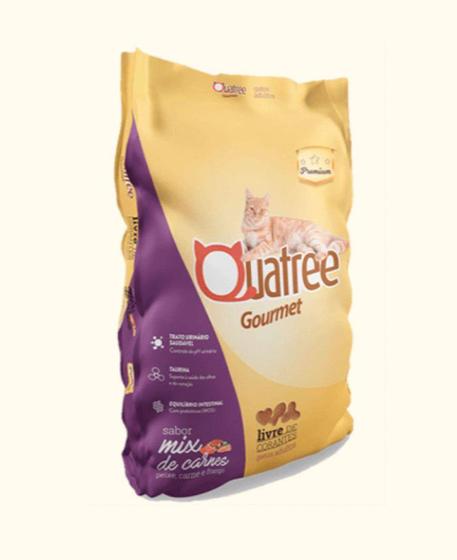 Imagem de Ração Quatree Gourmet Gatos Mix Sem Corantes 10,1 Kg - Granvita