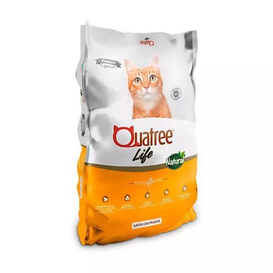 Imagem de Ração Quatree Life Gatos Castrados Frango e Arroz - 10,1 Kg - Granvita