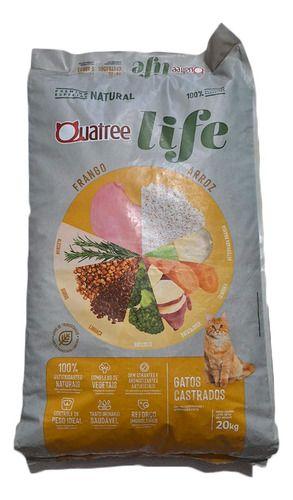 Imagem de Ração Quatree Life Gatos Castrados Frango E Arroz 20kg